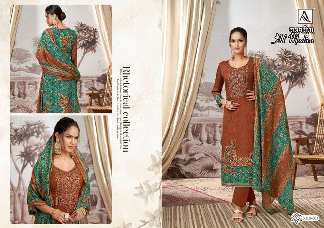 Alok Al Madina Designer Wholesale Jam Cotton Dress Material Catalog